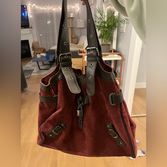 Burgundy Danier Leather Bag - Picture 1 of 2